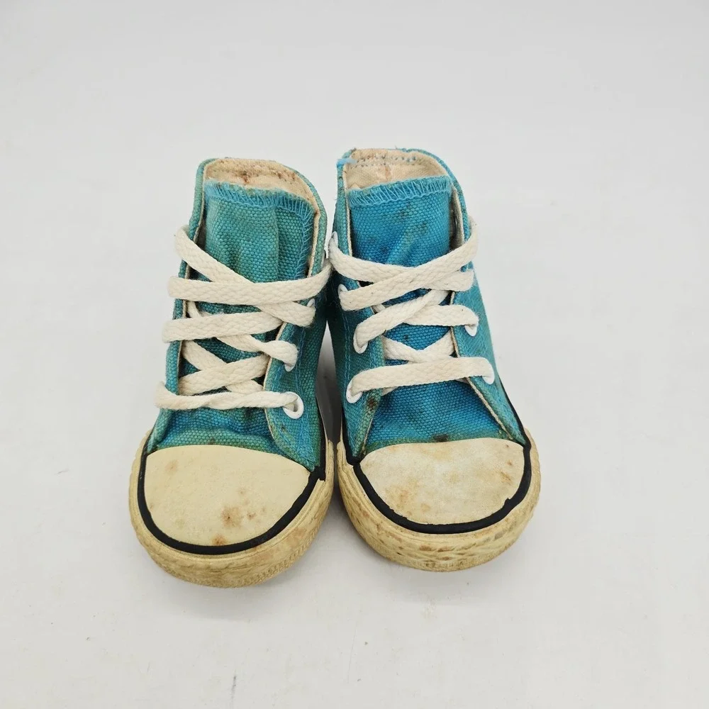 Vintage 70s 80s Converse Chuck Taylor Size 3 All Star Blue Kids‎ Made In Korea